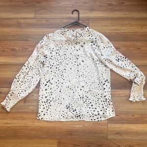 Rachel Zoe Cream and Black Polka Dot Blouse